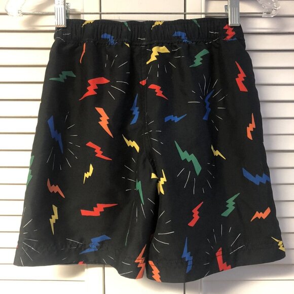 Hanna Andersson Size 130 8 Black Lightning Bolt Swim Trunks - Picture 5 of 7